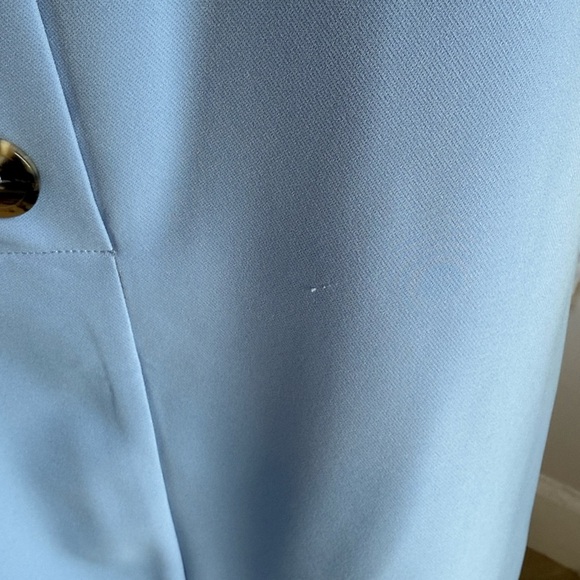 Sail to Sable Blue Hydrangea Cowl Neck Sleeveless Button Back Dress. SZ L NWT - Picture 10 of 13